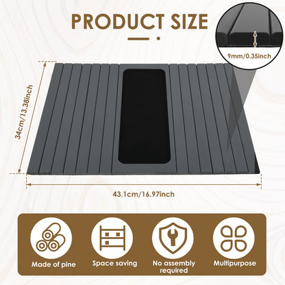 Bamboo Couch Cup Holder Tray