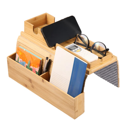 Bamboo Couch Cup Holder Tray