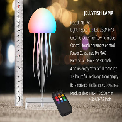 LED Jellyfish Lamp with 9 Tentacles